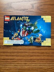 Lego 7978 Atlantis Instruction Book MANUAL ONLY 