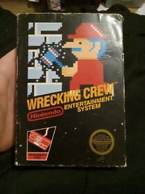 Wrecking Crew NES Box primera impresión pestaña colgante 5 tornillos