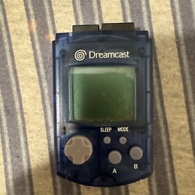 Sega Dreamcast Visual Memory Unit VMU Memory Card Clear Blue