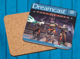 Quake III Arena Sega Dreamcast Game Coaster Wood Wooden Coasters