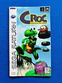 Croc 🔥 Sega Saturn Manual Instruction Booklet 🔥 + Registration Card
