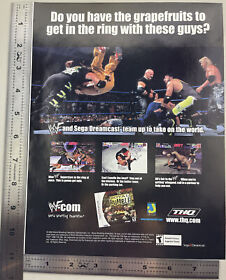 2000 WWF Royal Rumble Ad Sega Dreamcast Vintage Wrestling WWE The Rock Original