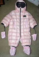 New $600 Authentic Dolce & Gabbana Infant Baby Girl Pink Winter Snowsuit (3-6-9)
