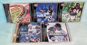 5 Sega Dreamcast Games - Coaster Works, NBA 2K1, NFL 2K1, NHL 2K, & More!