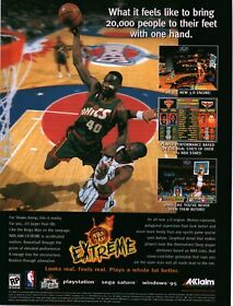1996 VINTAGE PRINT AD - NBA JAM EXTREME PLAYSTATION SEGA SATURN AD -  AD ONLY
