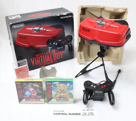 Nintendo Virtual Boy VUE-S-RA -JPN Console software set 2 tested works Good #278