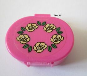 LEGO 6203pb01 Suitcase Oval Pink Suitcase Pink + Flowers Sticker 5802 A28