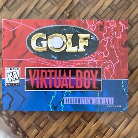 Nintendo Virtual Boy Golf INSTRUCTION BOOKLET / MANUAL Only