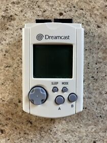 Sega Dreamcast VMU OEM White HKT-7000 Memory Card NEEDS BATTERY REPACED