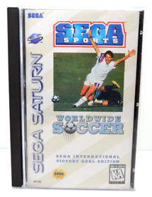 Worldwide Soccer (Sega Saturn, 1995) In case with Manual + Reg Card Tested Works