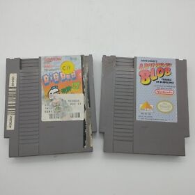 NES Nintendo Dig Dug & A Boy And His Blob Adventure Lot Of 2 