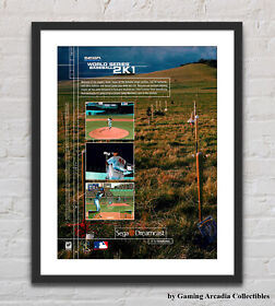 World Series Baseball 2K1 Sega Dreamcast Glossy Promo Ad Poster Unframed G3627