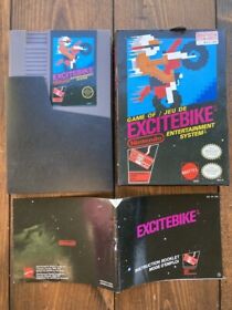 Excitebike Nintendo 1985, NES 5 Skrew CIB Complete Rare Mattel Oval Seal Tested!