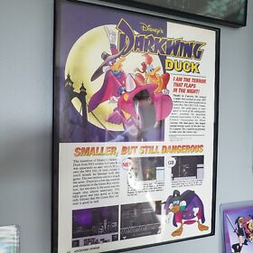 Framed Retro 1993 Disney's Darkwing Duck TV Show NES GB Video Game Wall Art