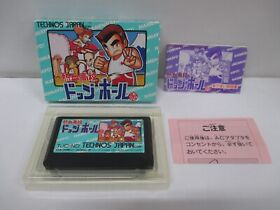 NES -- Nekketsu Koukou Dodgeball Bu -- Box. Famicom, JAPAN Game. 10418