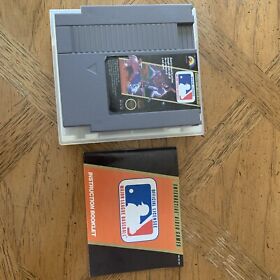 Cartucho y manual de Major League Baseball (Nintendo NES, 1987)