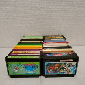 Lot 28 Set Famicom cassette Only Junk Saint Seiya Dragon Quest 3 Gradius Game JP