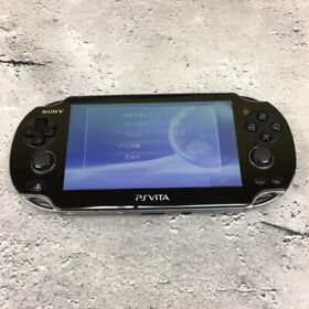 PS Vita PCH-1100 Sony PlayStation Console Crystal Black Only Operation confirmed