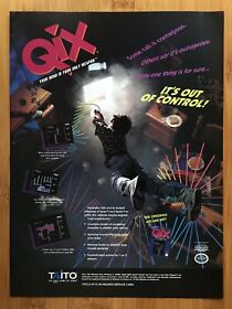 Qix NES Nintendo Game Boy 1991 Vintage Print Ad/Poster Authentic Retro Game Art