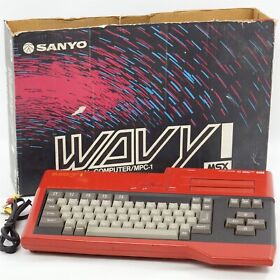 SANYO MSX WAVY II Personal Computer MPC-1 Boxed Tested JAPAN Game 10722019