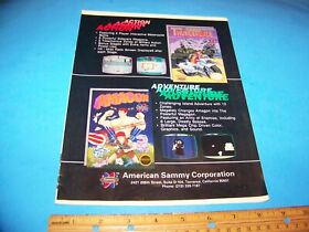 Video Game Ad  Vintage 1990 Thundercade & Amagon for Nintendo NES  by Sammy