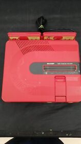 TWIN FAMICOM SHARP Console System AN500-R Red From Japan