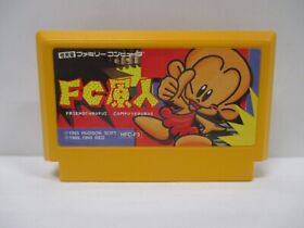 NES -- FC Genjin -- Action. Famicom, JAPAN Game. Work fully!! 13512