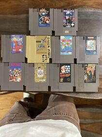 NES Game Lot Of 10 Games Dr.Mario Quantum Fighter Link Gun Smoke Friday The 13th