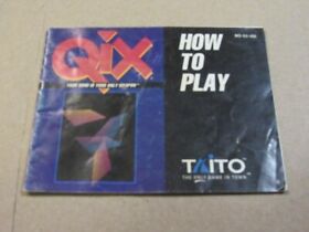 Qix for Nintendo NES, *MANUAL ONLY*    NO WRITING INSIDE