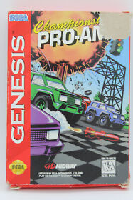 Championship Pro-AM for Sega Genesis - Box, Manual, Game