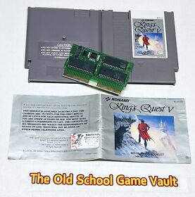 King's Quest V - Authentic Nintendo NES Game + Instruction Booklet - Manual