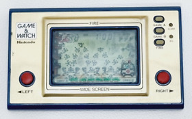 Vintage Nintendo Game and Watch Fire Wide Screen 1981