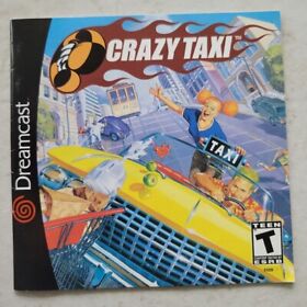 INSTRUCTION MANUAL BOOK ONLY FOR CRAZY TAXI SEGA DREAMCAST! NO VIDEO GAME INCL!