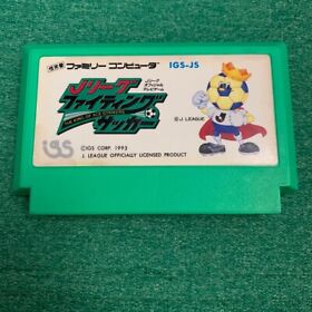 Famicom J-League Fighting Soccer Sports Video game software Japanese ver. USED