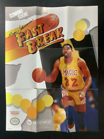 Magic Johnson's Fast Break TRA-WD-US NES Nintendo Insert Poster Only