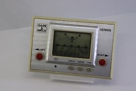 Nintendo Game & Watch Silver Screen Vermin Made in Japan 1980 Great Condition