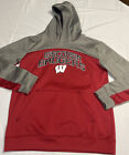 Wisconsin Badgers Boys Hooded Sweatshirt Hoodie XL X Large Gray Red Bucky