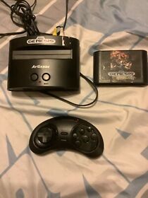 At Games Sega Genesis Classic Console  With controller and Streets of rage 2