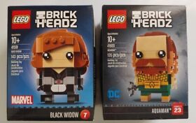 Lego Brickheadz DC Aquaman 41600 & Marvel Black Widow 41591 SEALED