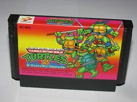Teenage Mutant Ninja Turtles 2 Manhattan Project Japan Famicom NES US Seller