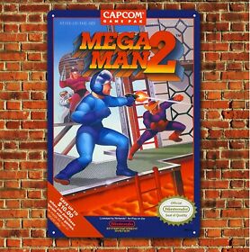 Mega Man 2 Nintendo Nes Retro Video Game Metal Poster Tin Sign (Size 20x30cm)