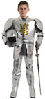 Knight Child Costume Boys Silver Metallic Medieval Armor Warrior Halloween