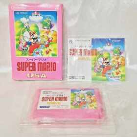 SUPER MARIO USA with BOX and MANUAL Nintendo nes famicom japan version