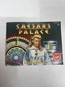 Caesars Palace Virgin Games Nintendo NES Original Instruction Manual Only