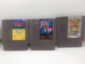 Nintendo NES Game Lot Of 3 Sports: V'ball World Cup Winter Games Track and Field