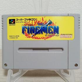 Nintendo Super Famicom THE FIREMEN SFC SNES Game Cassette Japanese