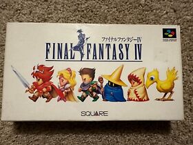 Final Fantasy 4 IV w/box manual Nintendo Super Famicom SFC VG!