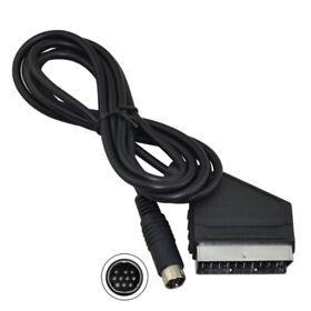 RGB AV Scart Cable Cord TV Lead for Sega Saturn PAL, NTSC Consoles Black