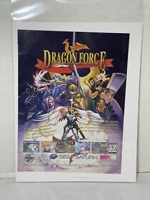 Dragon Force Print Ad Magazine Poster Vintage Video Game Art 1996 Sega Saturn