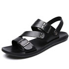 Casual Sandals Leather Roman For Men Shoes Summer Non-slip Outdoor Slippers